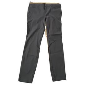 prAna Halle Straight Womens Pants 14 Gray Stretch Straight Hiking Outdoors